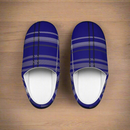 Blue Plaid Women's Slippers