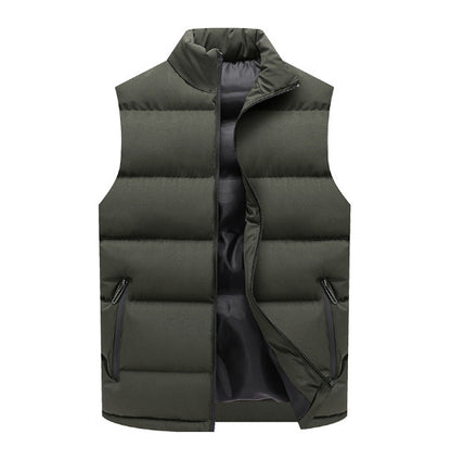 Men's Puffer Vest. An essential item for the fall and winter seasons. Pair with any sweater or long sleeve for a versatile casual to styled look. - green