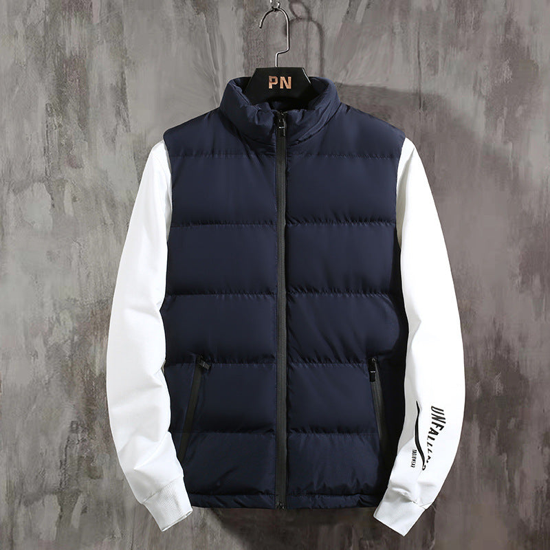 Men's Puffer Vest. An essential item for the fall and winter seasons. Pair with any sweater or long sleeve for a versatile casual to styled look. - navy