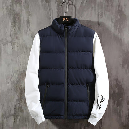 Men's Puffer Vest. An essential item for the fall and winter seasons. Pair with any sweater or long sleeve for a versatile casual to styled look. - navy