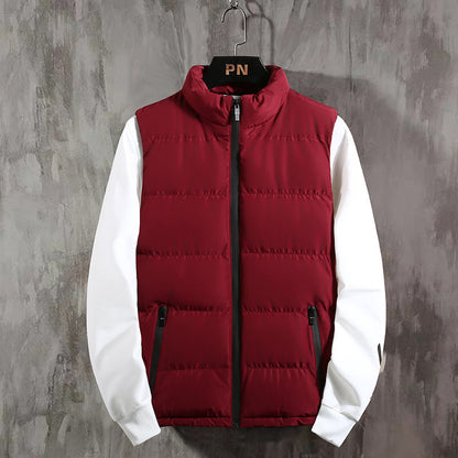 Men's Puffer Vest. An essential item for the fall and winter seasons. Pair with any sweater or long sleeve for a versatile casual to styled look. - red